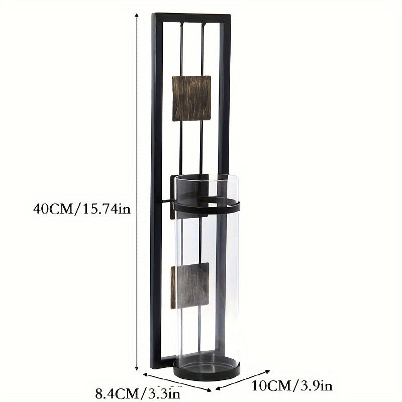 2pcs, Glass Candle Holder, Creative Wall Hanging Candle Holder, Atmosphere Wall Candle Holder, Fireplace Decoration