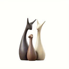 3pcs/set of ceramic deer statues, 3 deer per family, luxurious craftsmanship ornaments, family statues