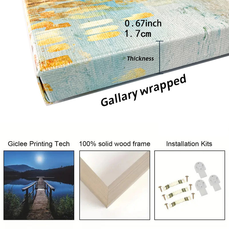 1pc Wrapping Wooden Frame Home Decor Abstract-Blue-Pasta_07 Home Decoration Painting, Mural, Suitable for Living Rooms, Bedrooms, Offices, Kitchens, Restaurants, Holiday Gift Creativity