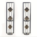 2pcs, Glass Candle Holder, Creative Wall Hanging Candle Holder, Atmosphere Wall Candle Holder, Fireplace Decoration
