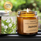 Jasmine & Mint Scented Candle, 3.5oz - Perfect for Home Decor, Room Ambiance, Weddings & Seasonal Celebrations
