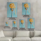 1pc Wrapping Wooden Frame Home Decor Abstract-Blue-Pasta_07 Home Decoration Painting, Mural, Suitable for Living Rooms, Bedrooms, Offices, Kitchens, Restaurants, Holiday Gift Creativity
