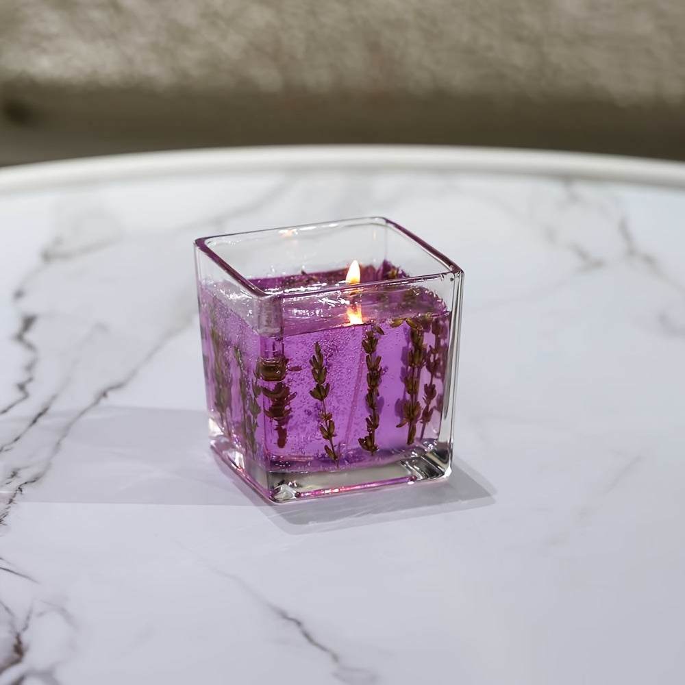 Classic Generous Bottle Advanced Floral Candles, 550G Lavender/rose/orange Scented Candles, True Flower Inlay, Fragrance, Family Perfume Essential, Perfect Birthday Gift