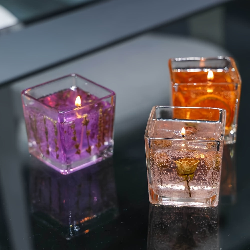 Classic Generous Bottle Advanced Floral Candles, 550G Lavender/rose/orange Scented Candles, True Flower Inlay, Fragrance, Family Perfume Essential, Perfect Birthday Gift