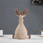 1pc Creative Resin Elk Home Supplies Gift Hand-painted Sculpture Ornament, Wedding Couple Decorations