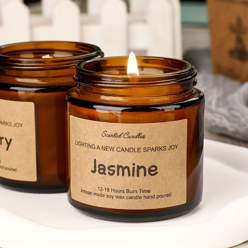 Jasmine & Mint Scented Candle, 3.5oz - Perfect for Home Decor, Room Ambiance, Weddings & Seasonal Celebrations
