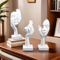 3pcs of abstract art wine cabinet decorative items, high-end and niche home living room TV cabinet office figure sculptures