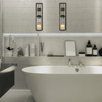 2pcs, Glass Candle Holder, Creative Wall Hanging Candle Holder, Atmosphere Wall Candle Holder, Fireplace Decoration