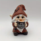 New Three-dimensional Coffee Time Gnome Resin Handicraft Ornaments Home Decorations Desktop Knick-knacks
