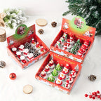 12pcs Christmas Gift Combination Set Candles, Christmas Patterns, Party Birthday Decorations, Santa Claus, Christmas Tree, Shoes, Gifts, Carnival Romantic Ornaments