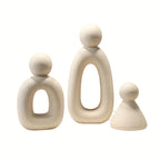 Light Luxury Resin Abstract Three-Piece Family Bar Cabinet Entrance Hall Statue Cream Style