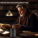 4 Pack Scented Candles Set | Men Candle Set, Scented Candles for Home, Gifts for Men Gift Set - Manly Gifts Soy Candle Of Faux Leather/Smoke & Vanilla/Oak/Lavender