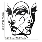 1pc Abstract Woman Face Metal Wall Art, Graceful Art Metal Wall Mural, Perfect for Living Room And Bedroom Decoration, Ideal Gift for Abstract Enthusiasts