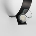 2pcs, Wall Sconce Candle Holder, 3D Curved Wall Candle Holder, Black Iron Candle Holder, Wall Hanging Candle Tray