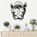 1pc Abstract Woman Face Metal Wall Art, Graceful Art Metal Wall Mural, Perfect for Living Room And Bedroom Decoration, Ideal Gift for Abstract Enthusiasts