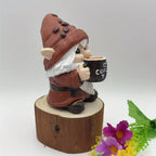 New Three-dimensional Coffee Time Gnome Resin Handicraft Ornaments Home Decorations Desktop Knick-knacks