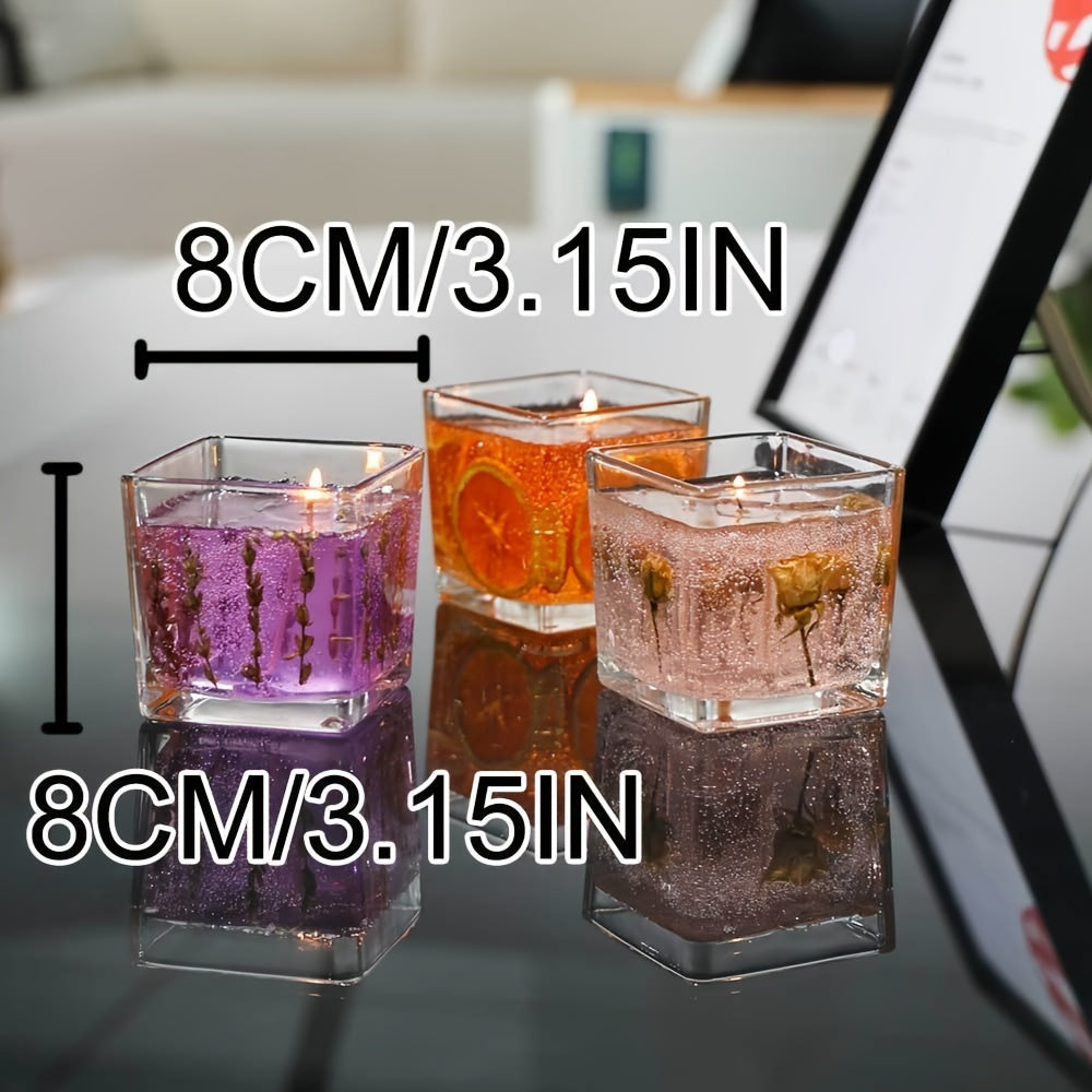 Classic Generous Bottle Advanced Floral Candles, 550G Lavender/rose/orange Scented Candles, True Flower Inlay, Fragrance, Family Perfume Essential, Perfect Birthday Gift