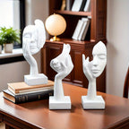 3pcs of abstract art wine cabinet decorative items, high-end and niche home living room TV cabinet office figure sculptures