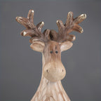 1pc Creative Resin Elk Home Supplies Gift Hand-painted Sculpture Ornament, Wedding Couple Decorations